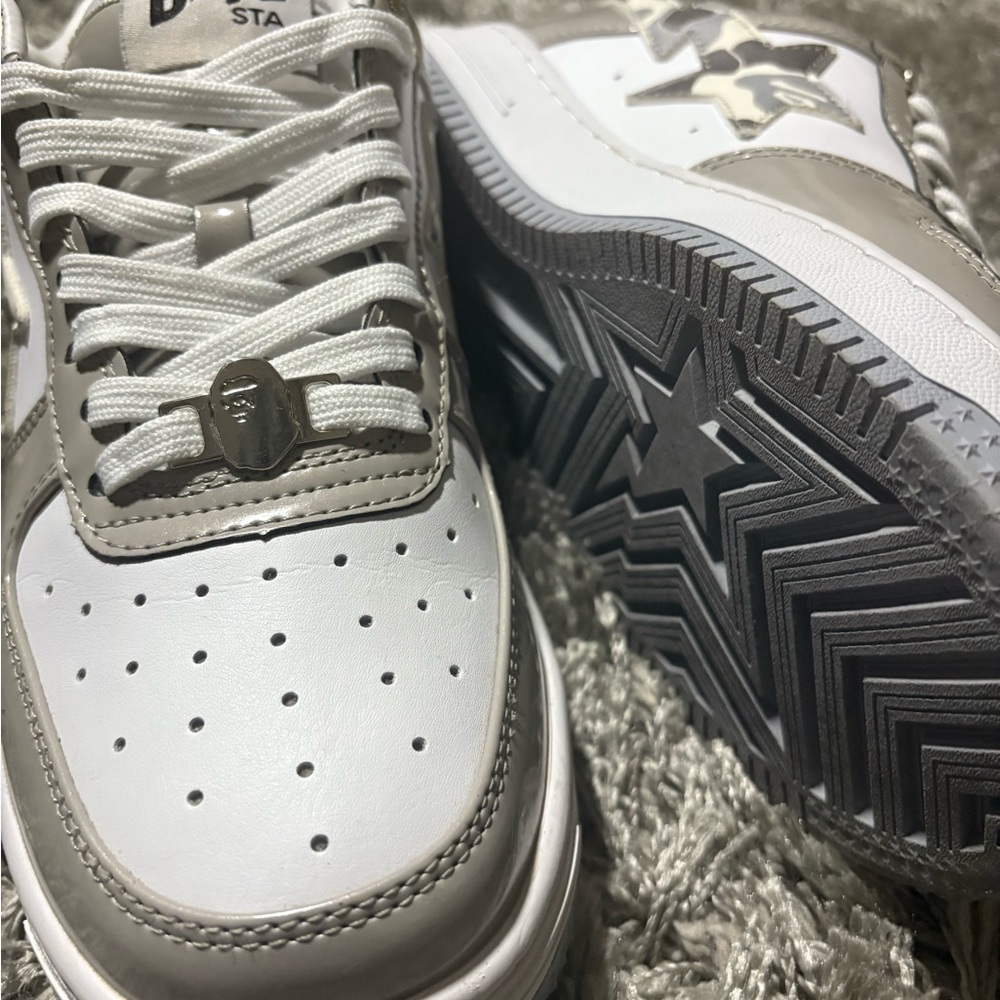 A BATHING APE Bape Sta 'White Silver Grey'